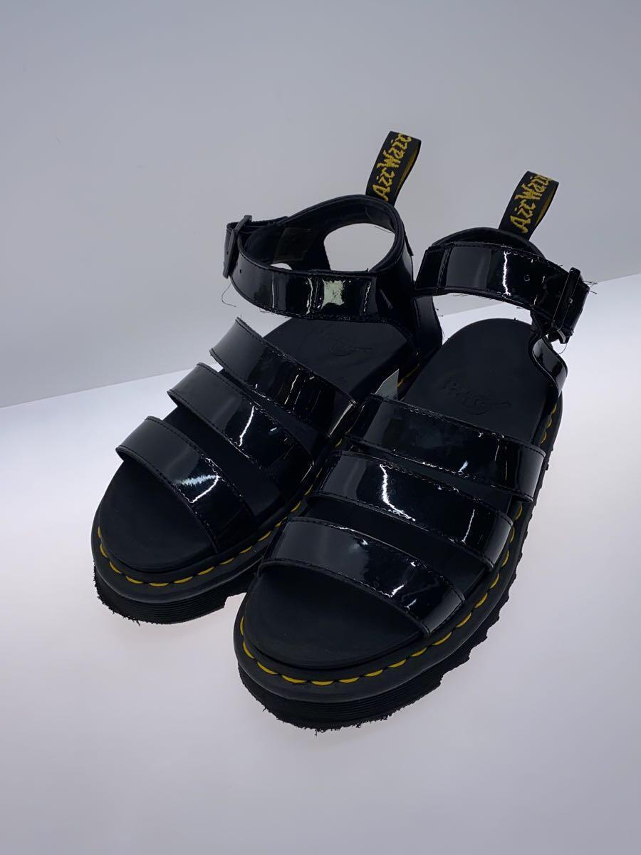 Dr.Martens◆サンダル/38/ブラック/レザー/AW006_画像2