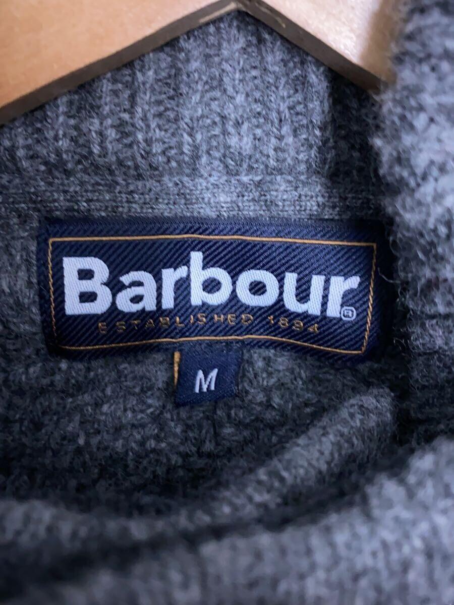 Barbour◆カーディガン(厚手)/M/ウール/GRY_画像3