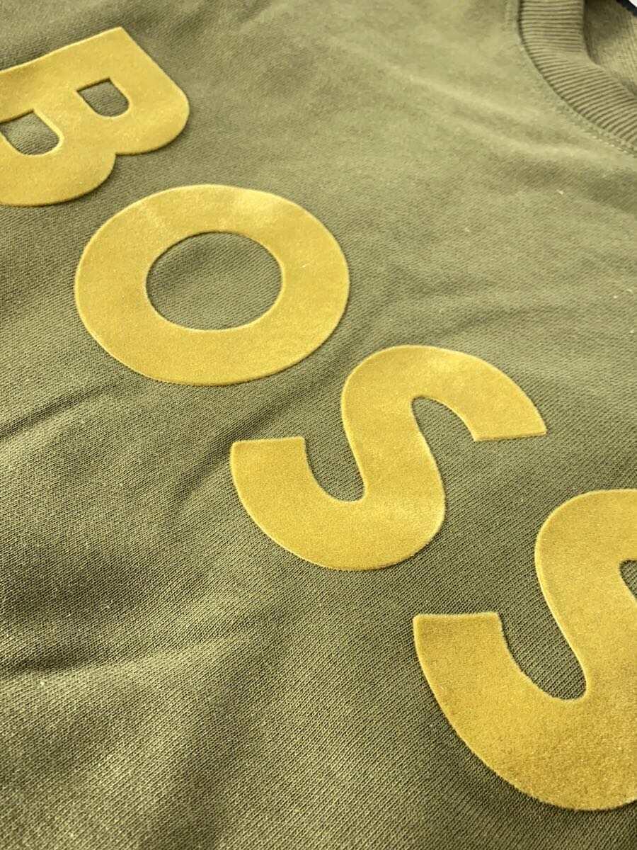 HUGO BOSS*f lock print Logo sweat /M size / cotton / khaki /50477309/ Hugo Boss 