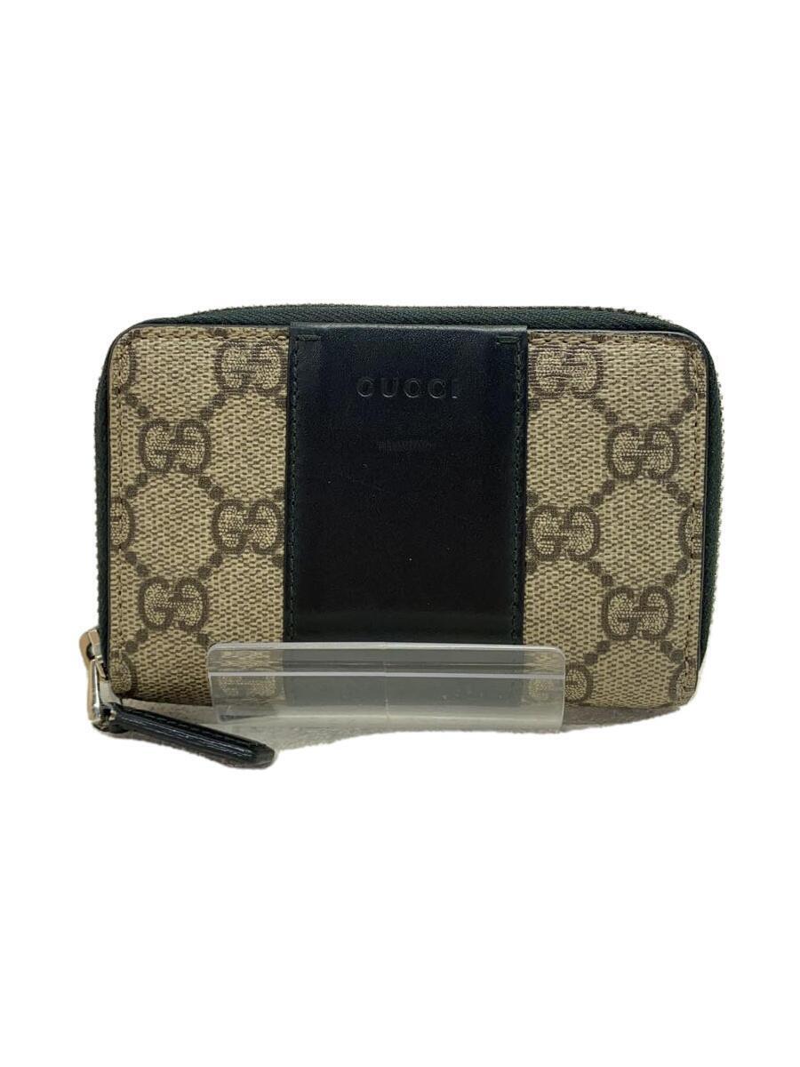 GUCCI◆コインケース_GGスプリーム/PVC/GRY/メンズ_画像1