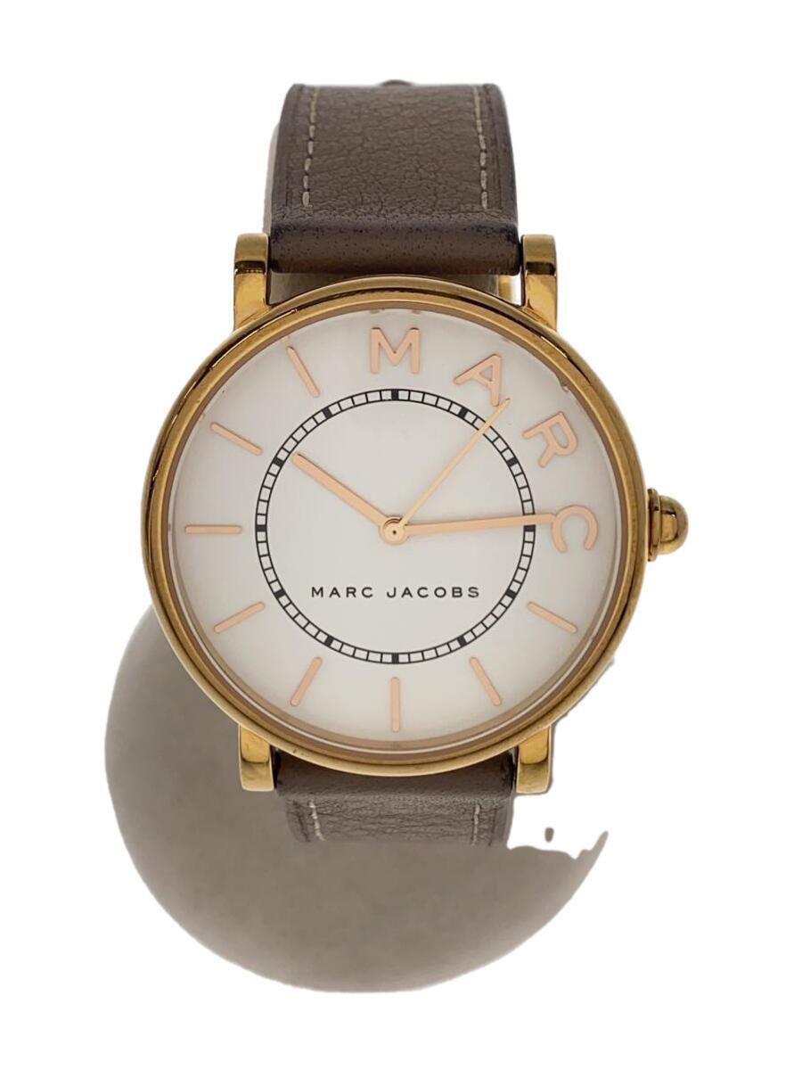 MARC BY MARC JACOBS◆クォーツ腕時計/アナログ/フェイクレザー/WHT/GRY