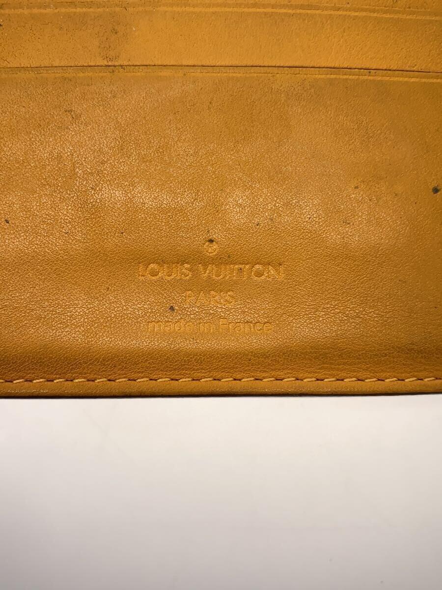 LOUIS VUITTON◆ポルト・フォイユ・ミュルティプル_ダミエ・アンフィニ_YLW/レザー/CML/メンズ_画像3