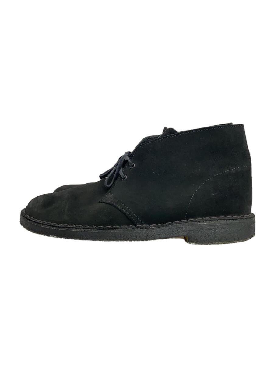 Clarks◆ブーツ/UK9.5/BLK/スウェード/31691_画像1