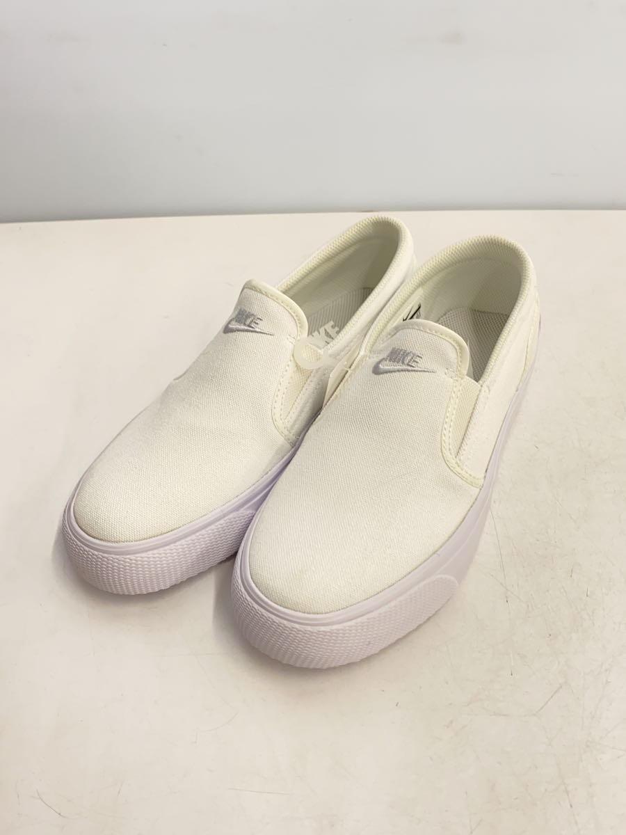 NIKE◆WMNS TOKI SLIP CANVAS/ウィメンズトキスリップキャンバス/ホワイト/724770-100/23_画像2