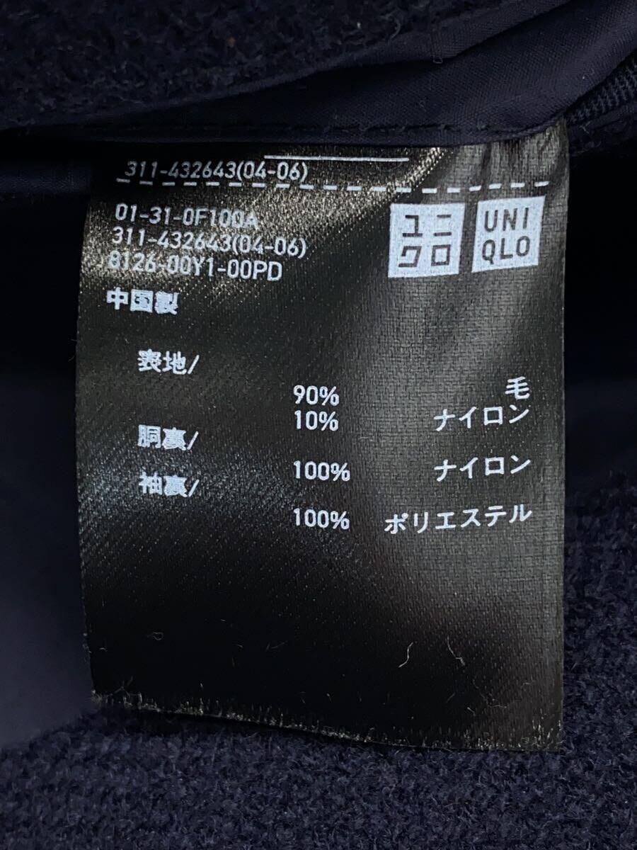 UNIQLO+J◆ウールブレンドオーバーサイズジャケット/テーラードジャケット/M/ウール/NVY/ヘリンボーン_画像4