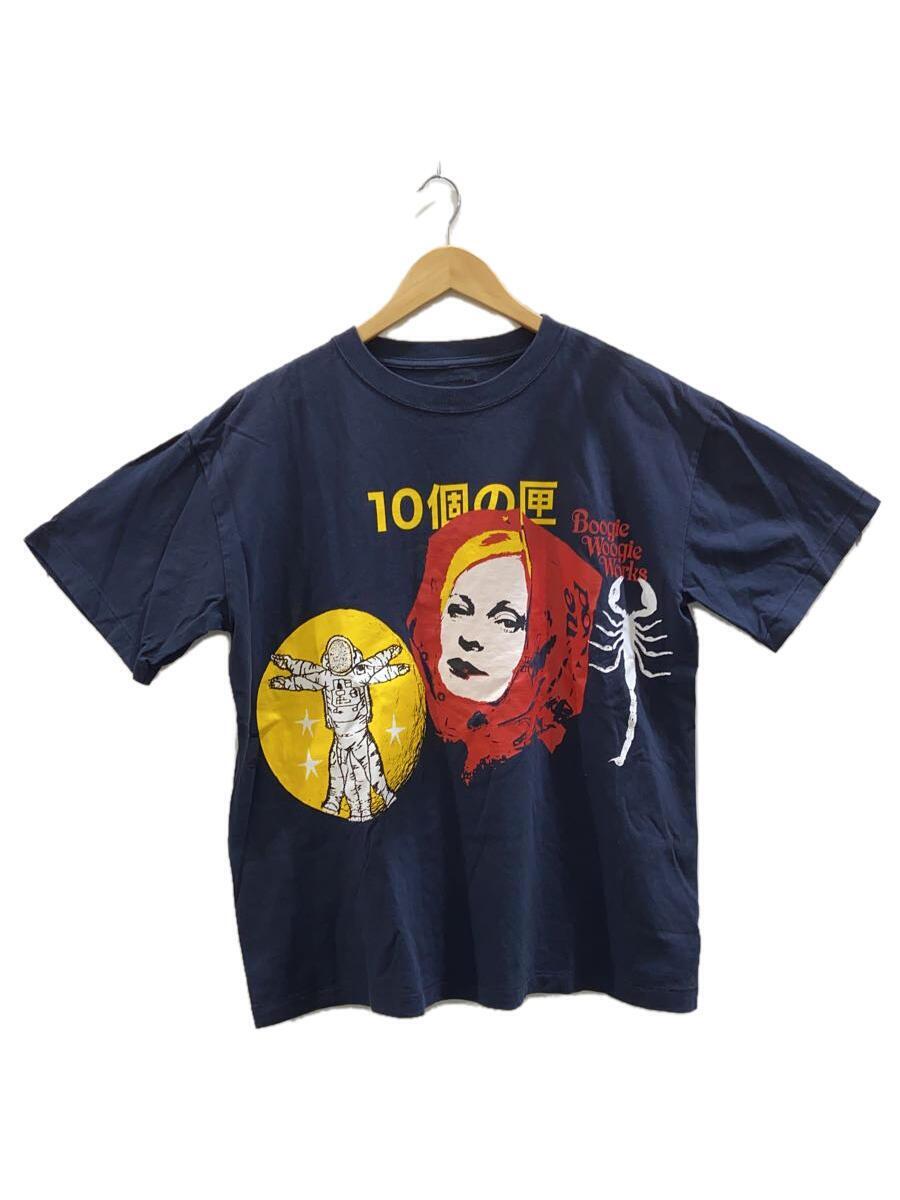 TENBOX◆Tシャツ/L/コットン/NVY/プリント/10個の匣_画像1