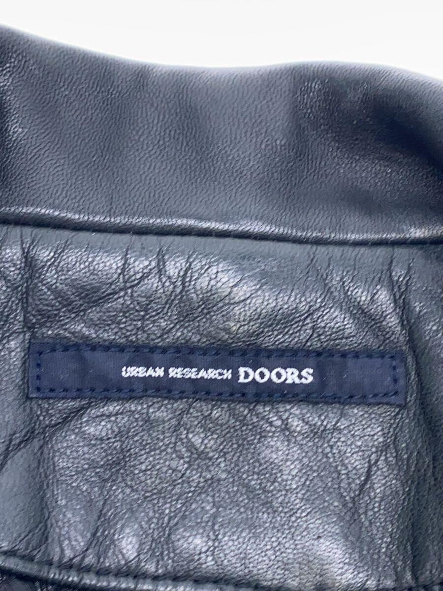 URBAN RESEARCH DOORS* double rider's jacket /40/ sheep leather /BLK/ plain /DR52-17Y008