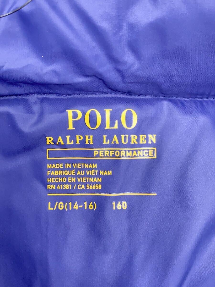 POLO RALPH LAUREN◆スモールポニー/ダウンジャケット/160cm/ポリエステル/BLU_画像3