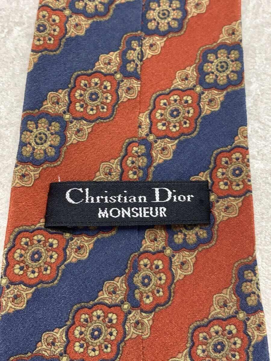 Christian Dior MONSIEUR◆ネクタイ/シルク/マルチカラー/総柄/メンズ/V-TK-03_画像3