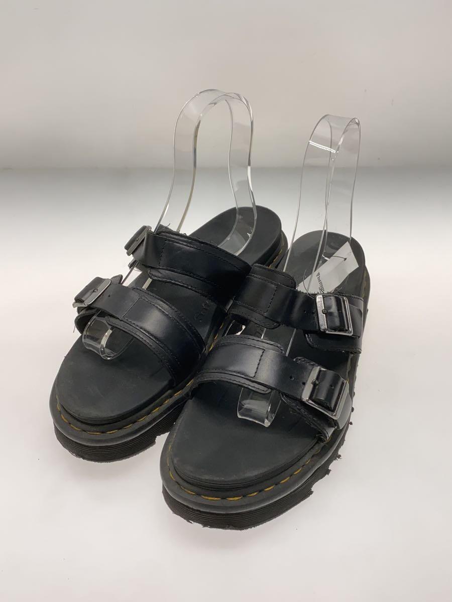 Dr.Martens◆サンダル/US10/BLK/踵擦り減り/ホツレ有//_画像2