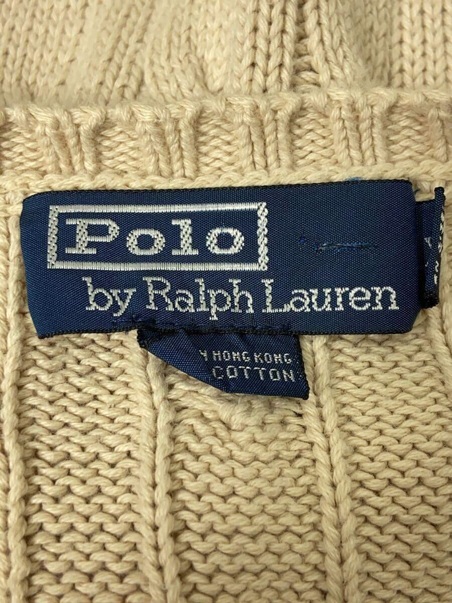 POLO RALPH LAUREN◆セーター(厚手)/XL/-/CRM/無地/ポロラルフローレン//_画像3