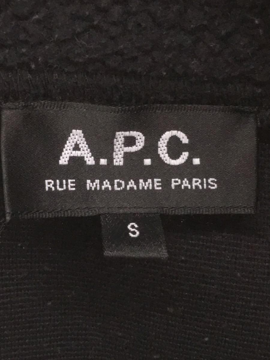 A.P.C.◆22AW/VESTE POLAIRE/フリースジャケット/ボアジャケット/S/ポリエステル/ブラック/刺繍//_画像3