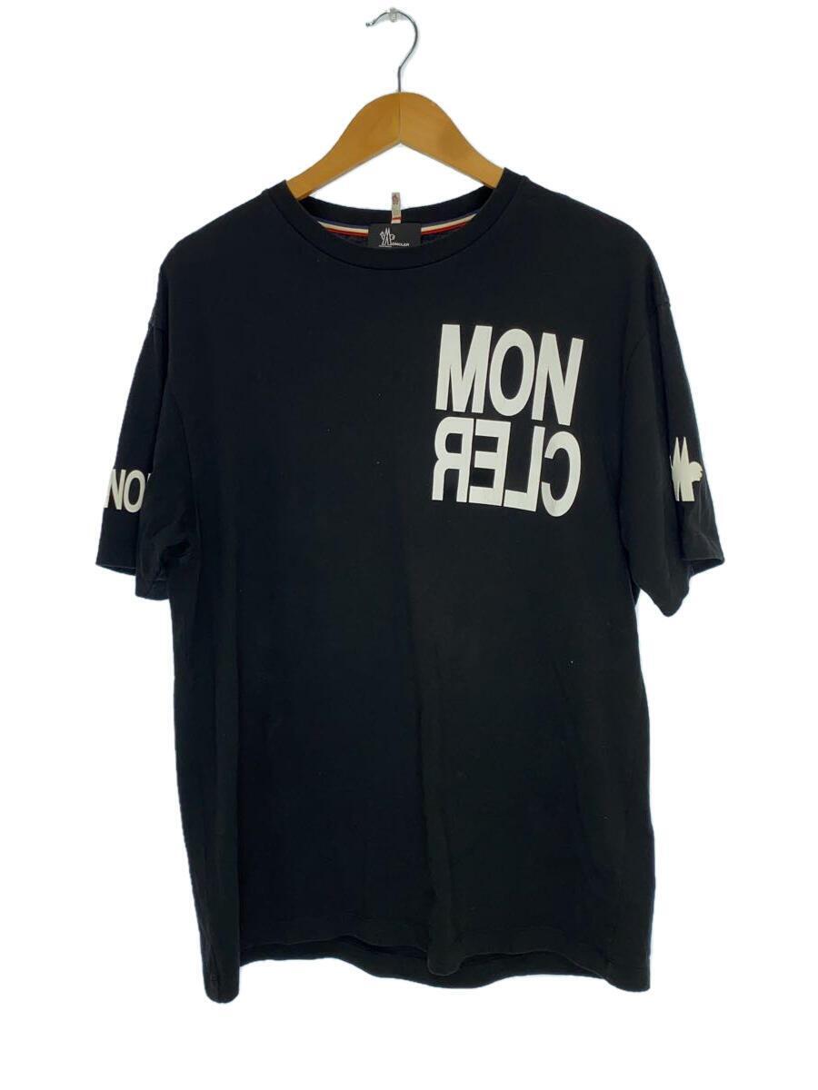 MONCLER◆Tシャツ/M/コットン/ブラック/無地/f20978c70520 8390t//_画像1