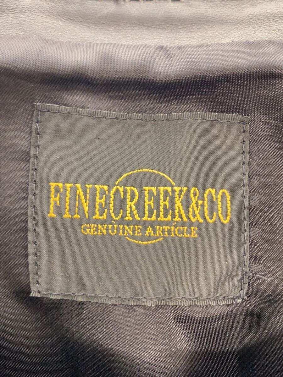 FINECREEK&CO/ホースハイドシングルライダースジャケット/42/馬革/BLK//