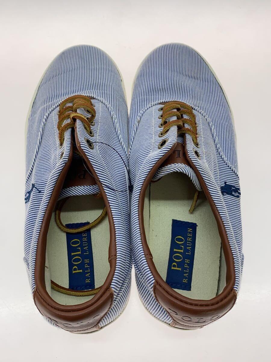 POLO RALPH LAUREN◆ローカットスニーカー/US7.5/BLU/キャンバス//_画像3