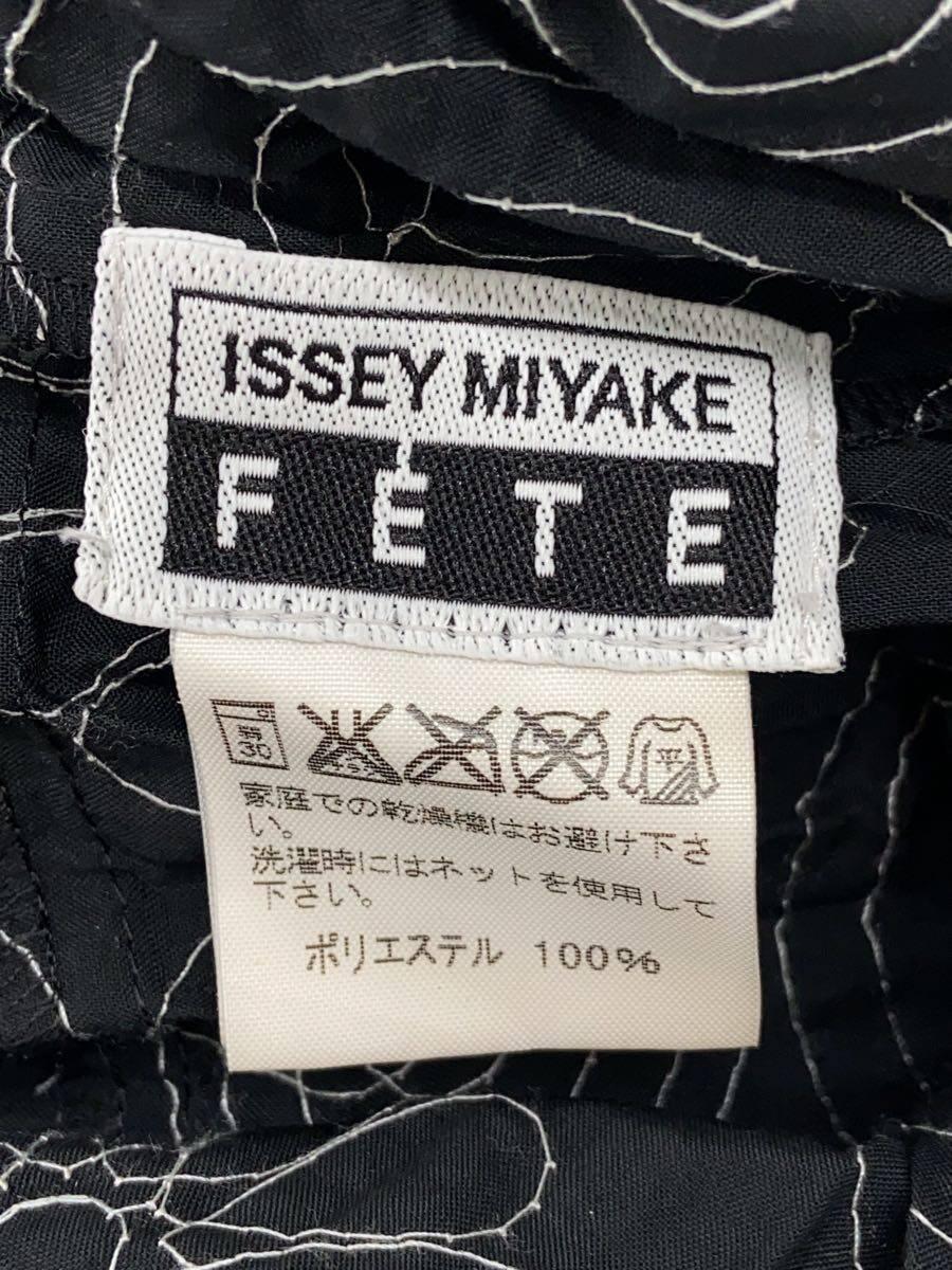 ISSEY MIYAKE FETE◆半袖ブラウス/3/コットン/BLK_画像3