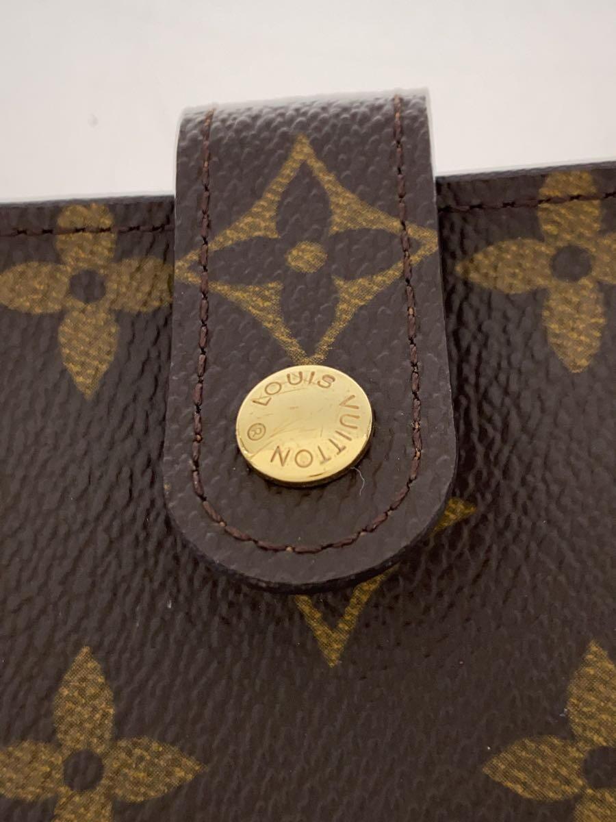 LOUIS VUITTON◆コンパクト・ジップ_モノグラム・キャンバス_BRW/PVC/BRW/レディース_画像8