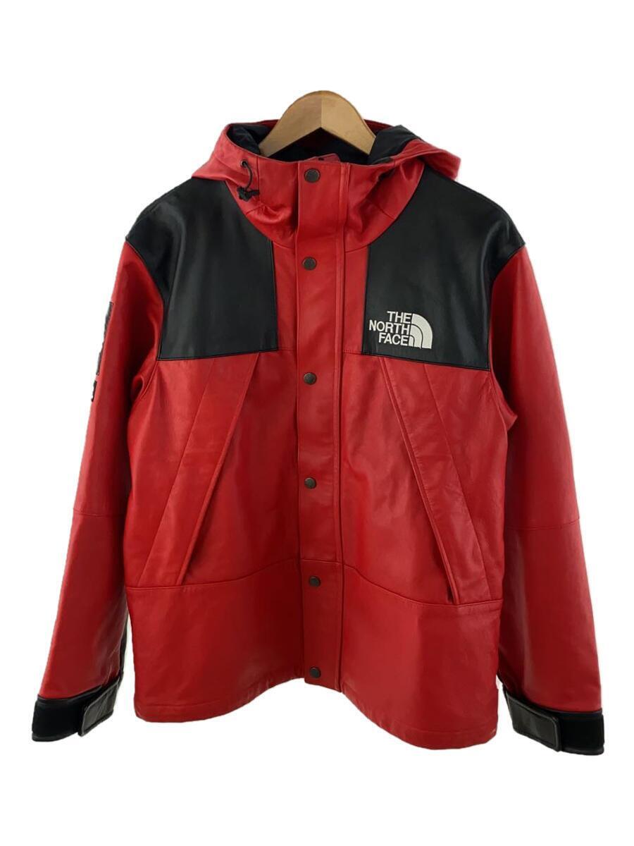 THE NORTH FACE◆レザージャケット・ブルゾン/S/羊革/RED/NP61807I_画像1