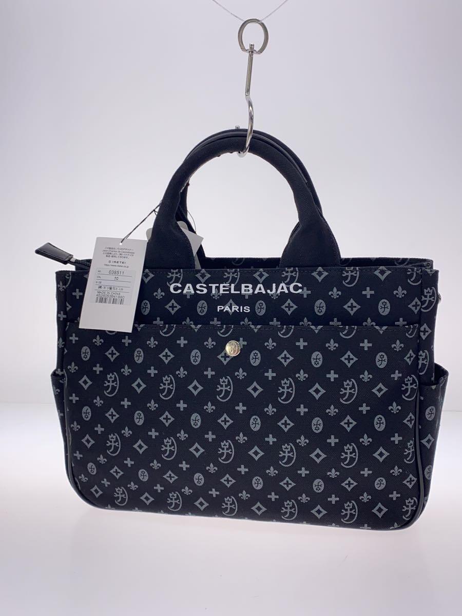 CASTELBAJAC◆038511/Nice/ミニ/トートバッグ/ゴルフトート/コットン/BLK/総柄/_画像2