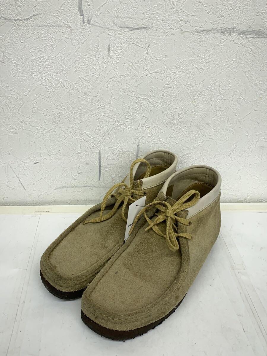 Clarks◆WALLABEE/ブーツ/US7.5/ベージュ/スウェード_画像2