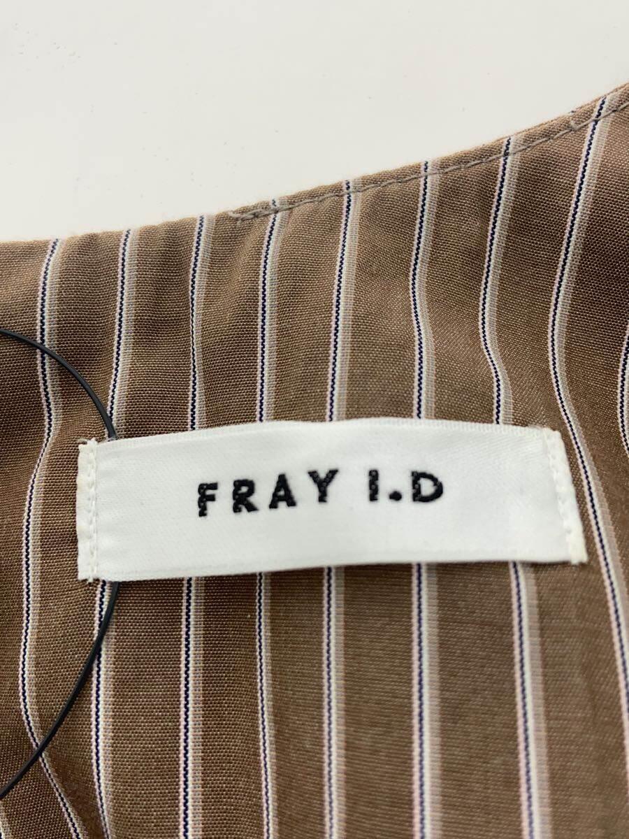 FRAY I.D◆7分袖ワンピース/1/コットン/CML/ボーダー_画像3