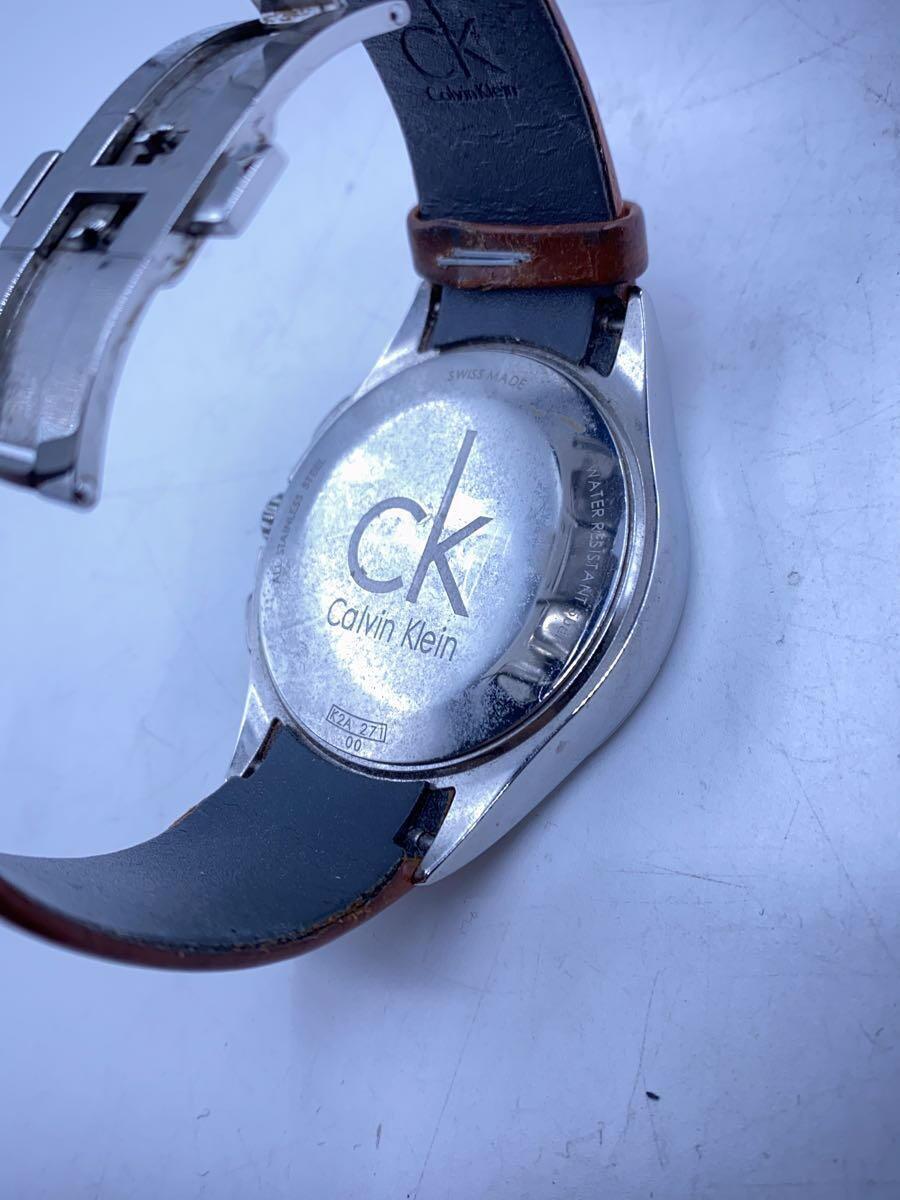 Calvin Klein◆クォーツ腕時計/デジタル/レザー/K2A 271の画像3
