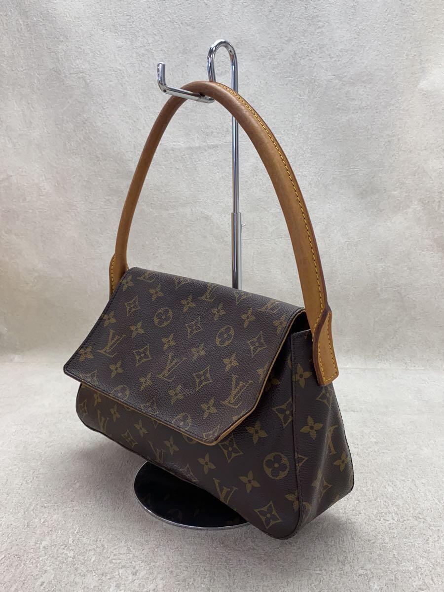 LOUIS VUITTON◆ミニ・ルーピング_モノグラム・キャンバス/PVC/BRW_画像2