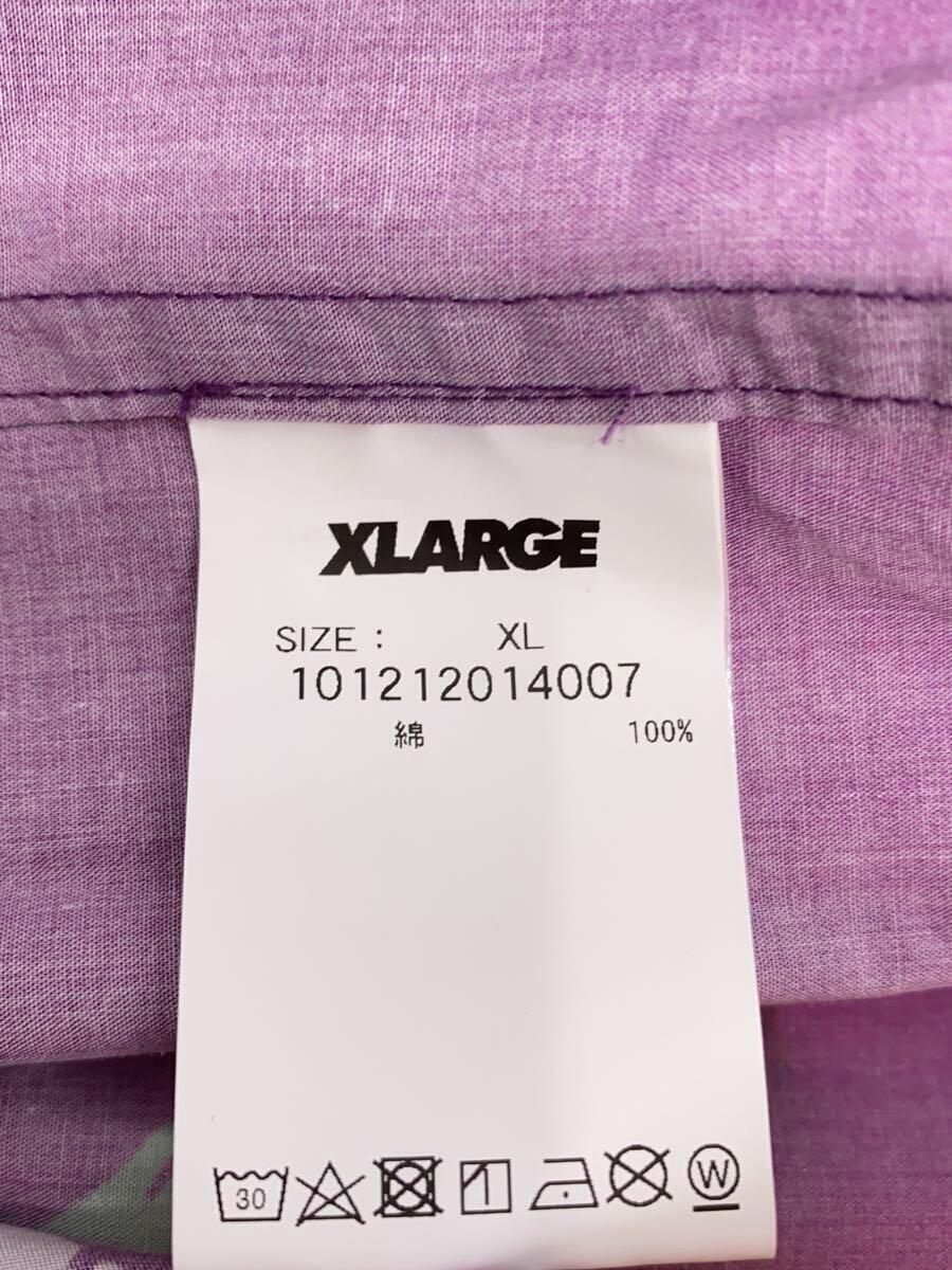 X-LARGE◆アロハシャツ/半袖シャツ/XL/コットン/PUP/総柄/101212014007_画像4