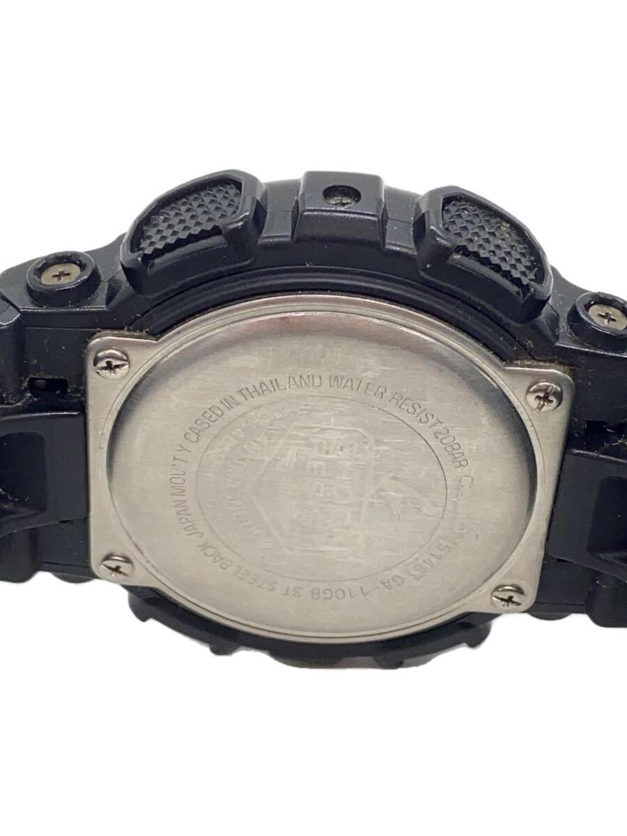 CASIO◆クォーツ腕時計・G-SHOCK/デジアナ/ラバー/ブラック/GA-110GB-1AJF_画像3