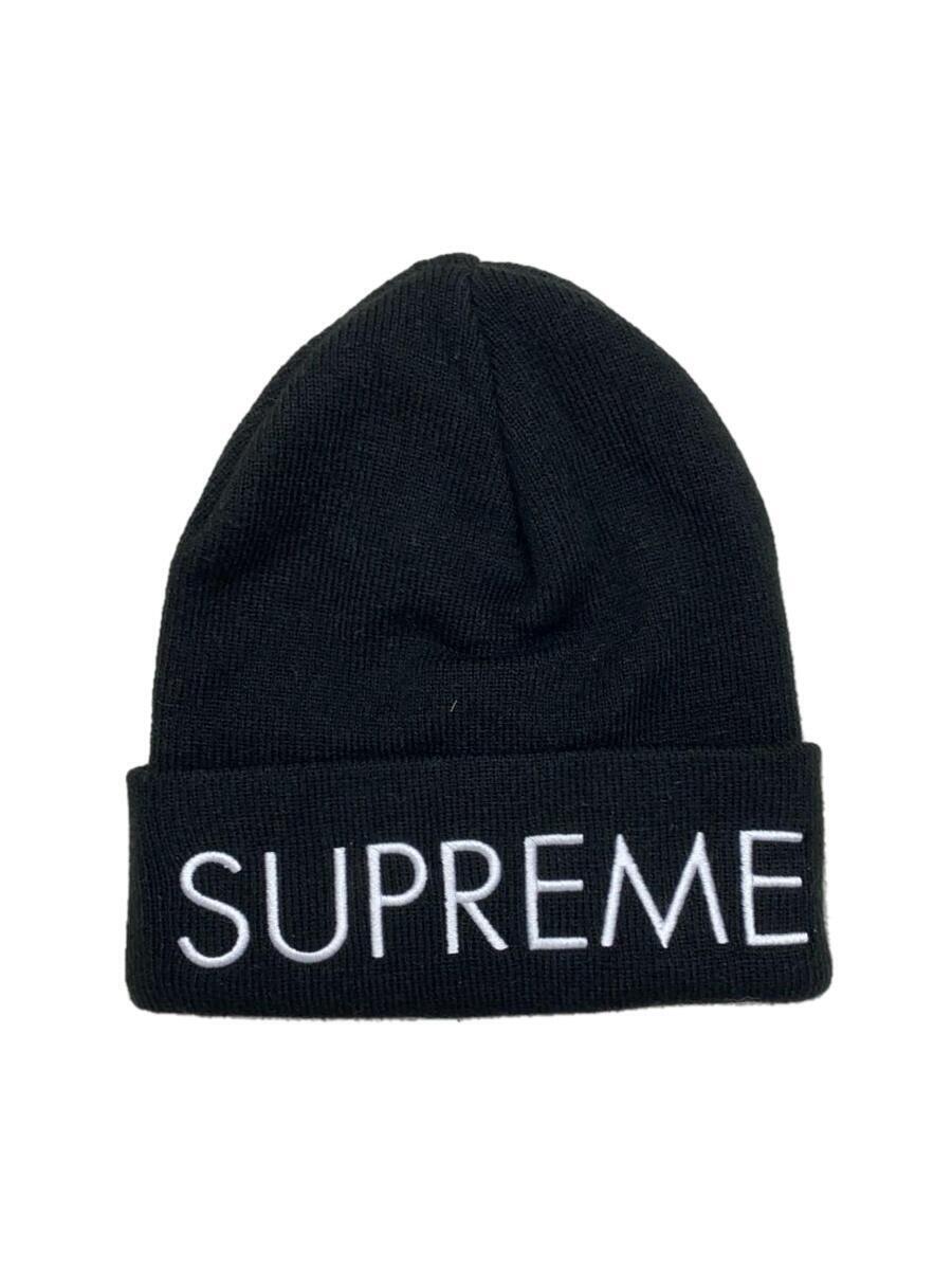 Supreme◆22AW/Capital Beanie/ニットキャップ/-/アクリル/BLK/メンズ_画像1