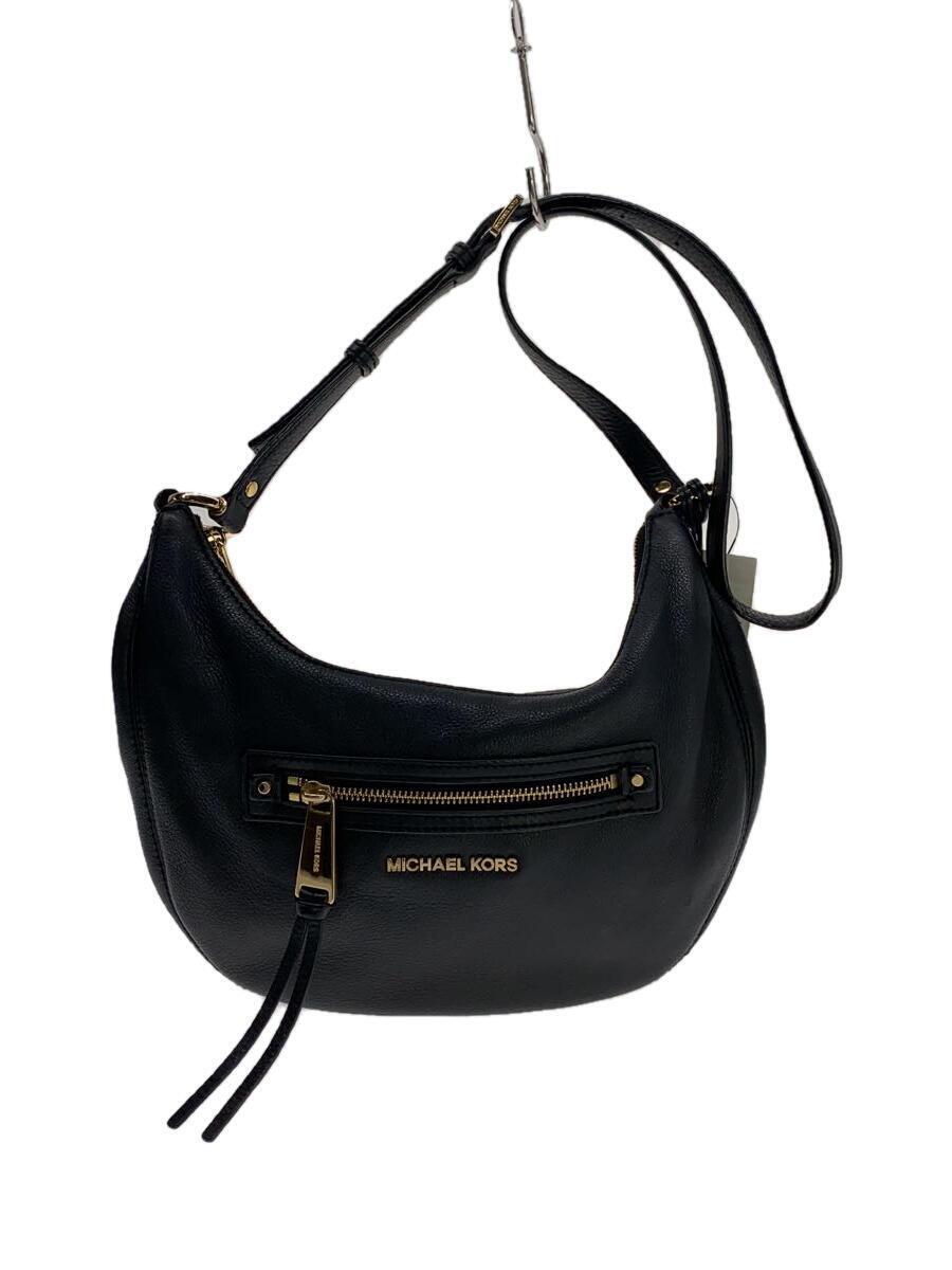 MICHAEL KORS◆ショルダーバッグ/レザー/BLK/30H4GEZM1L_画像1