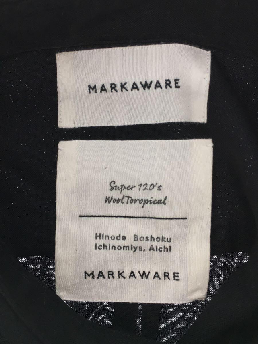 MARKAWARE◆半袖シャツ/3/ウール/BLK/無地/A21B-06SH01B_画像3