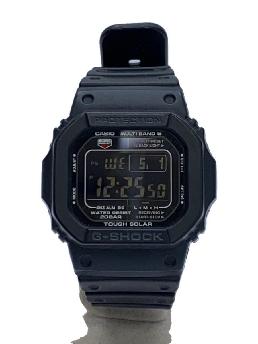 CASIO◆ソーラー腕時計_G-SHOCK/デジタル/ラバー/BLK/BLK_画像1