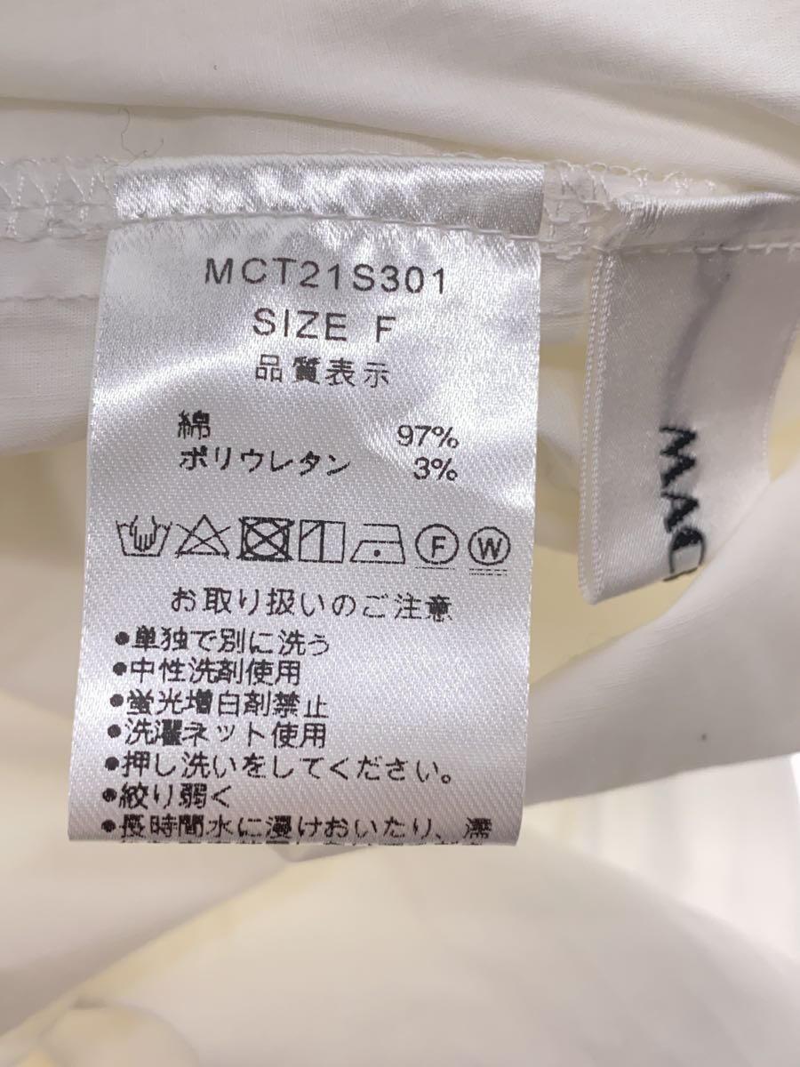 MACHATT◆半袖ワンピース/FREE/コットン/WHT/MCT21S301_画像3