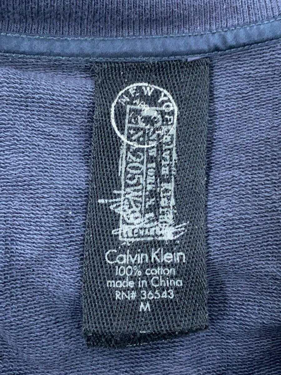 Calvin Klein 205W39NYC◆トップス/M/コットン/GRY/シミ有り_画像3