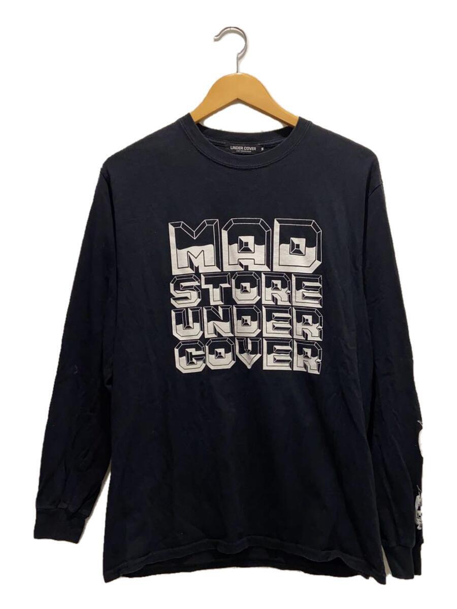 UNDERCOVER◆長袖Tシャツ/M/コットン/BLK/mad store undercover_画像1