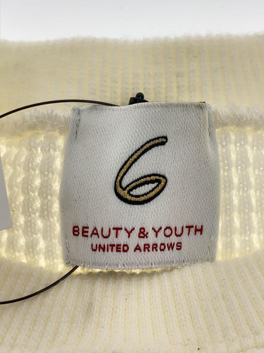 6(ROKU) BEAUTY & YOUTH UNITED ARROWS◆ノースリーブカットソー/-/コットン/WHT_画像3