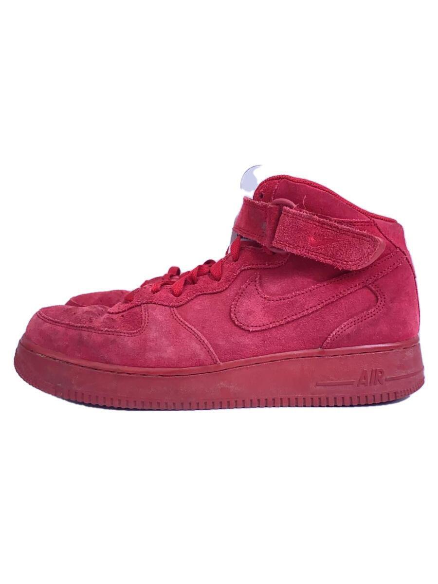 NIKE◆AIR FORCE 1 MID 07/エアフォースミッド/レッド/315123-609/28cm/RED_画像1