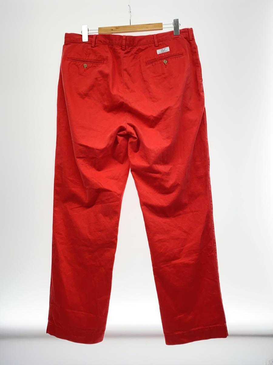 POLO RALPH LAUREN◆ボトム/38/コットン/RED/無地_画像2