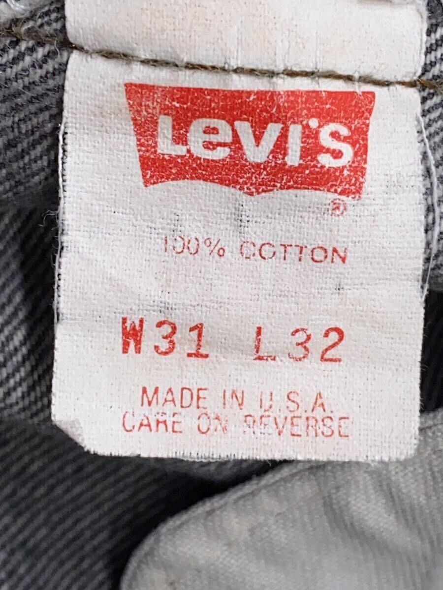 Levi’s◆Vintage/80s/USA製/501/先染めブラックデニム/SIZE:W31×L32/524工場//_画像5