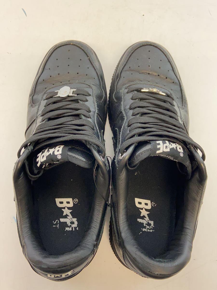 BAPE STA!◆ローカットスニーカー/26.5cm/BLK/レザー/0ZXSHM191013K_画像3