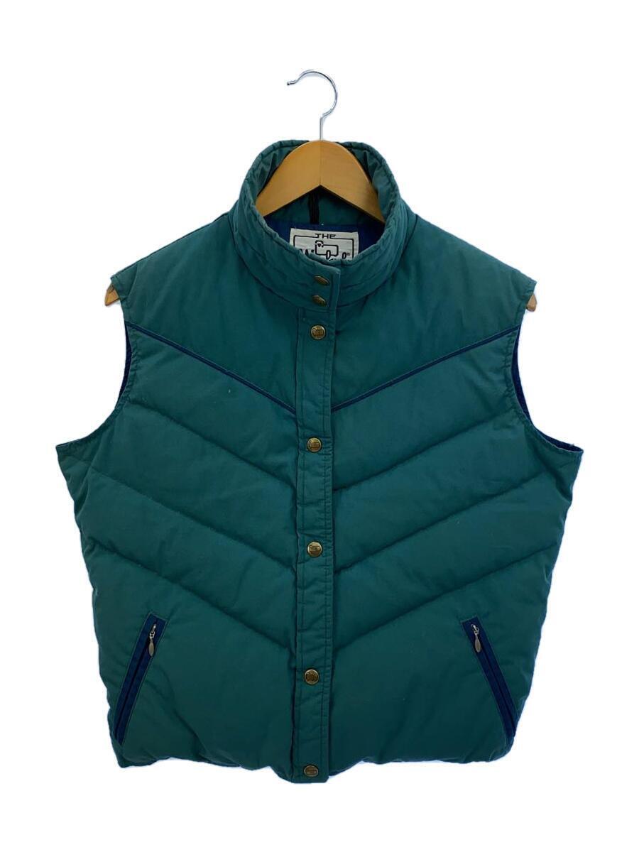 Woolrich*..70s/ white tag / down vest /L/ polyester /GRN
