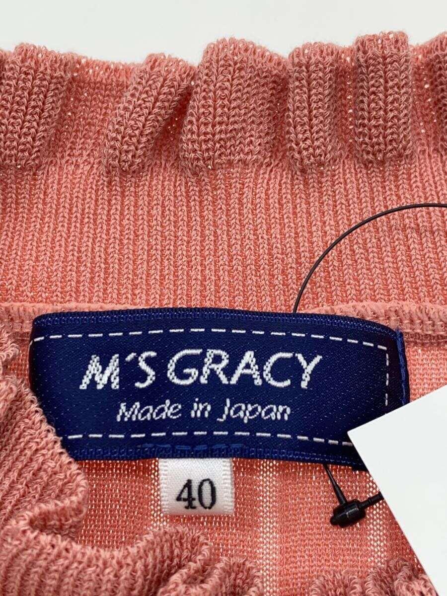 M’S GRACY◆セーター(薄手)/40/コットン/PNK/無地/TZ-118121_画像3