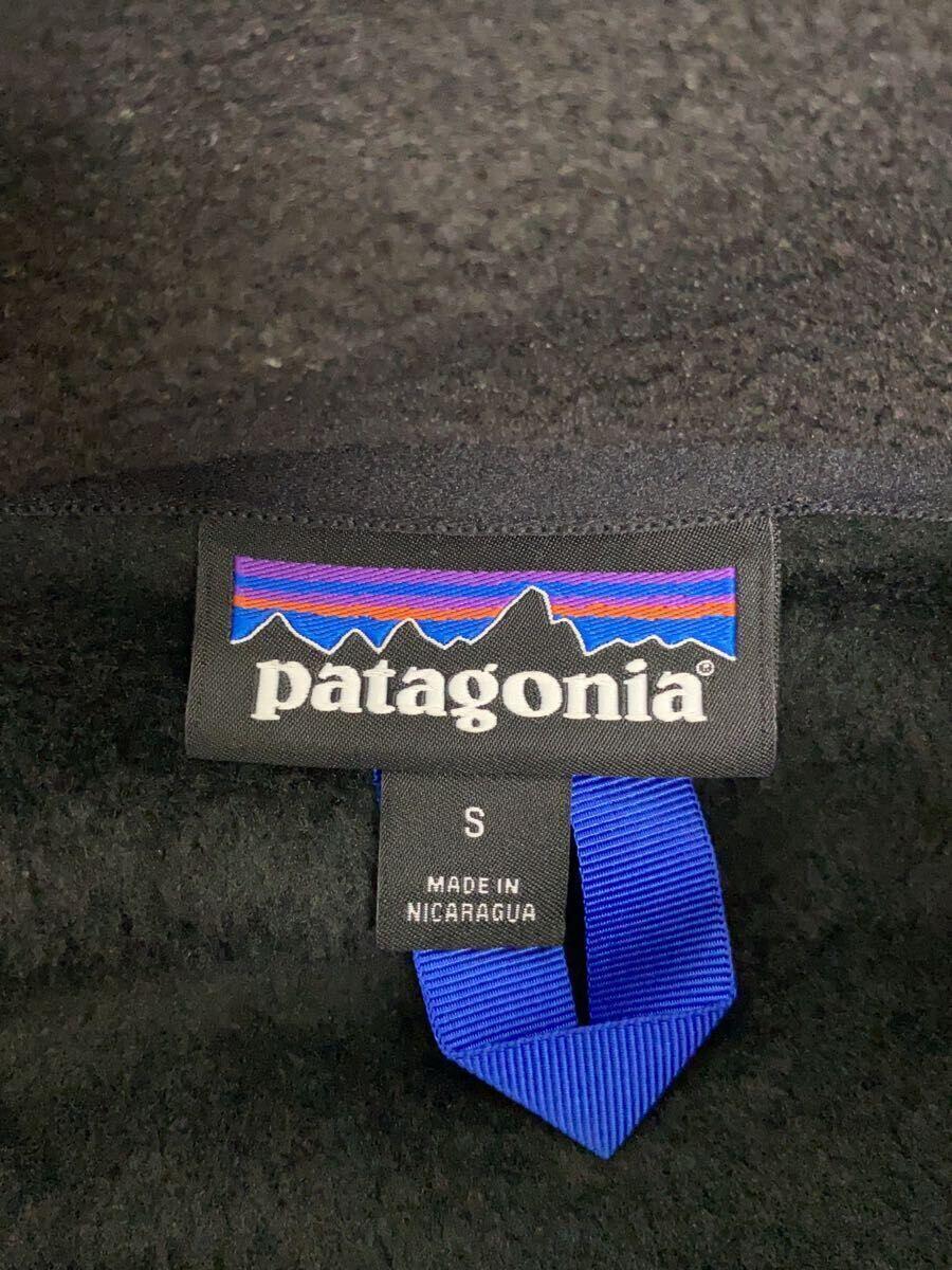 patagonia◆フリースジャケット/S/ポリエステル/BLK/無地/26420FA23_画像3