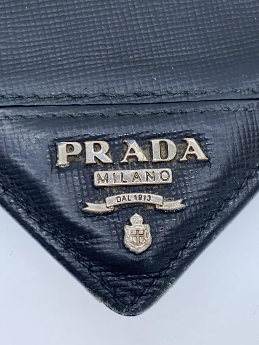 PRADA◆2つ折り財布/レザー/BLK/無地/レディース/2MO738_画像3