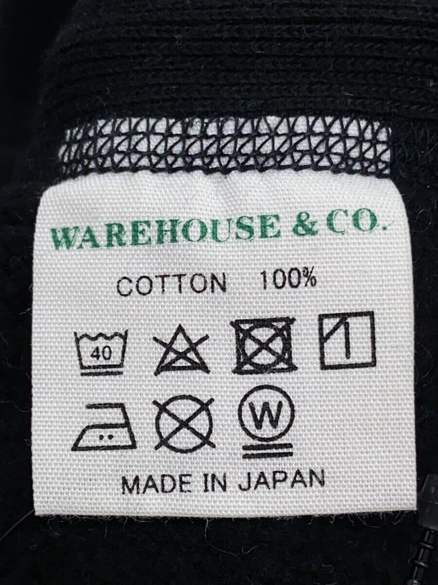 WAREHOUSE◆リバースウィーブ/クルーネックスウェット/スウェット/XL/コットン/ブラック_画像4