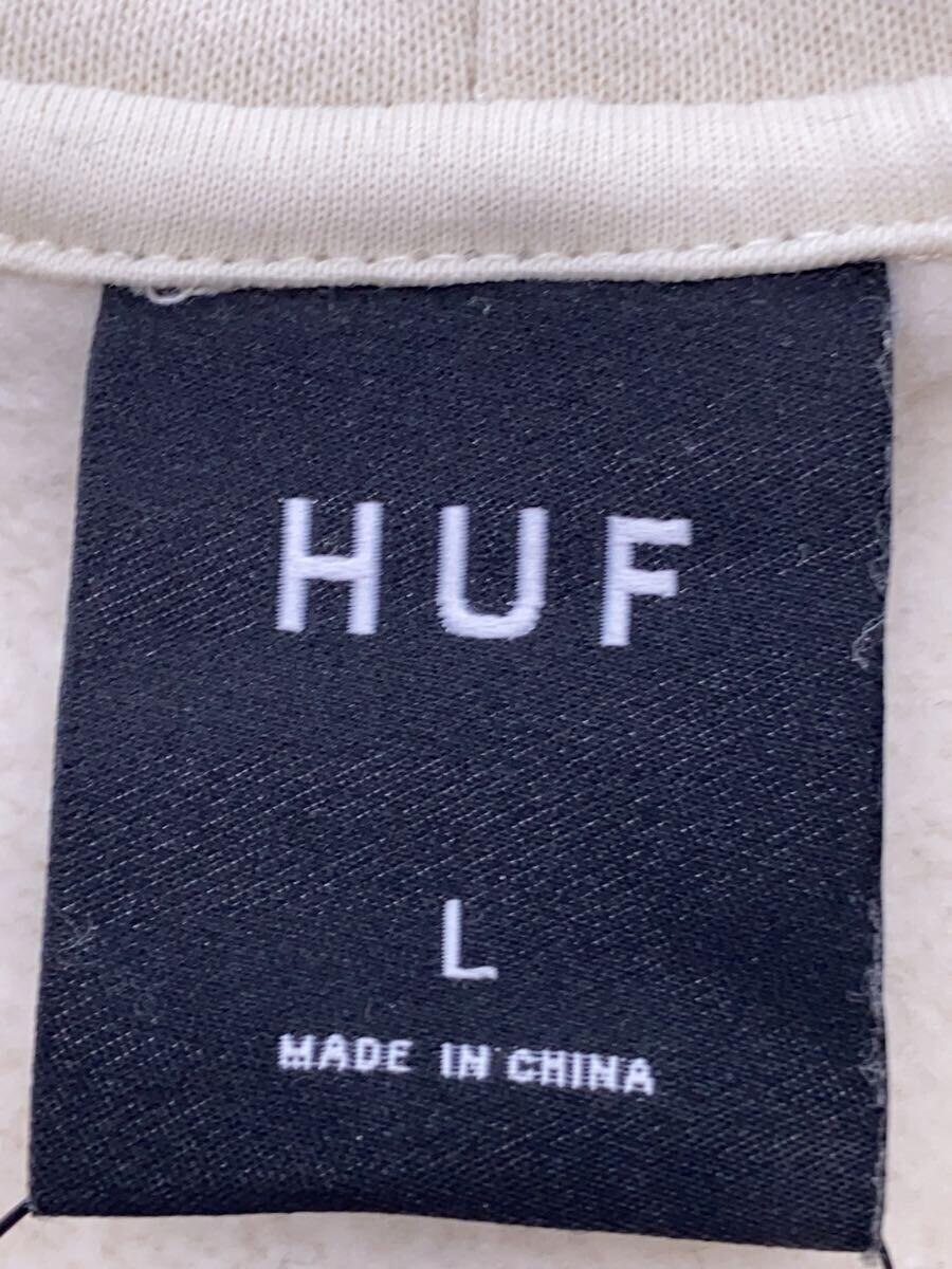 HUF◆パーカー/L/コットン/CRM/PF00616_画像3