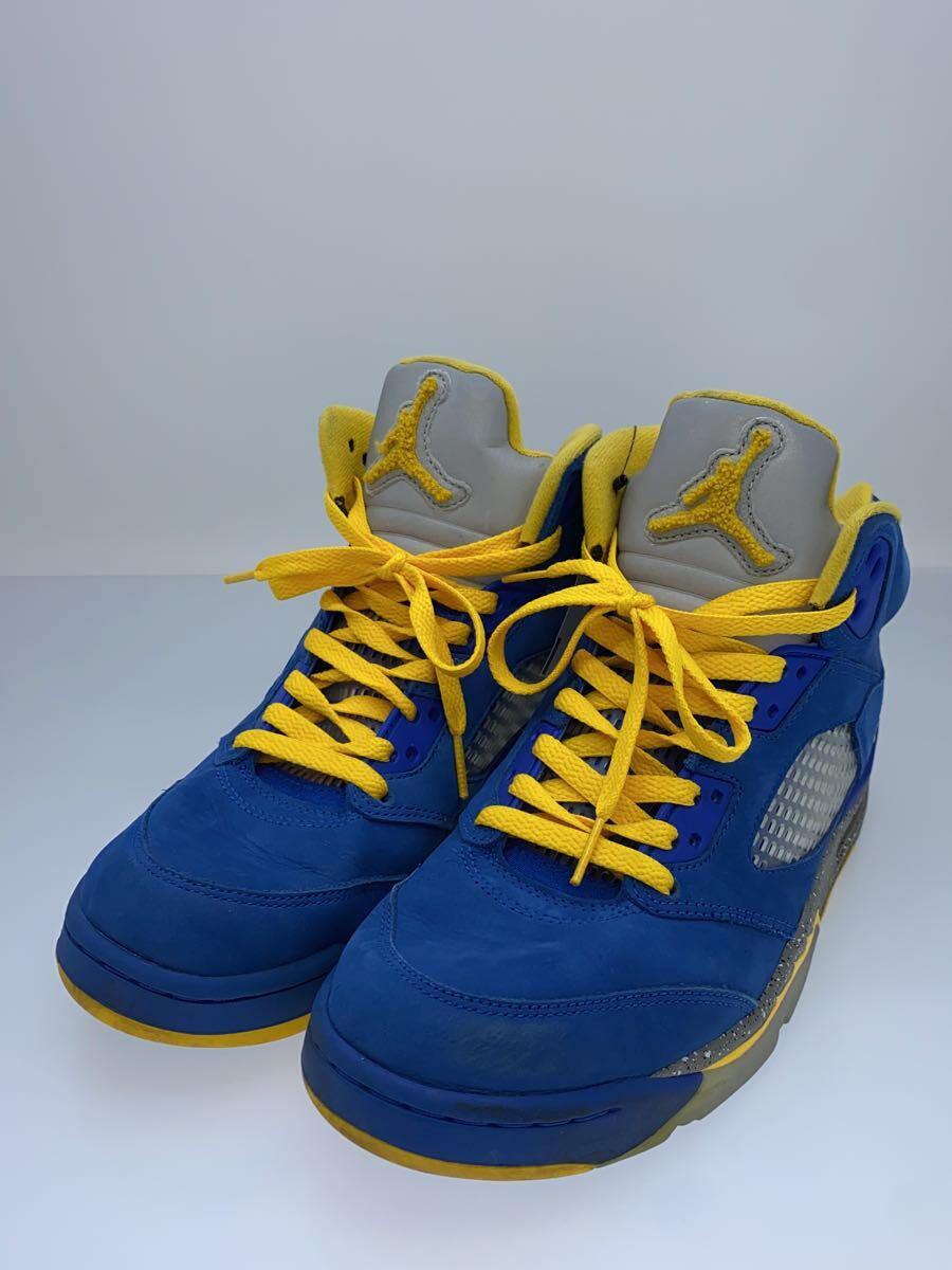 NIKE◆AIR JORDAN 5 LANEY JSP/エアジョーダン/ブルー/CD2720-400/26cm/BLU_画像2