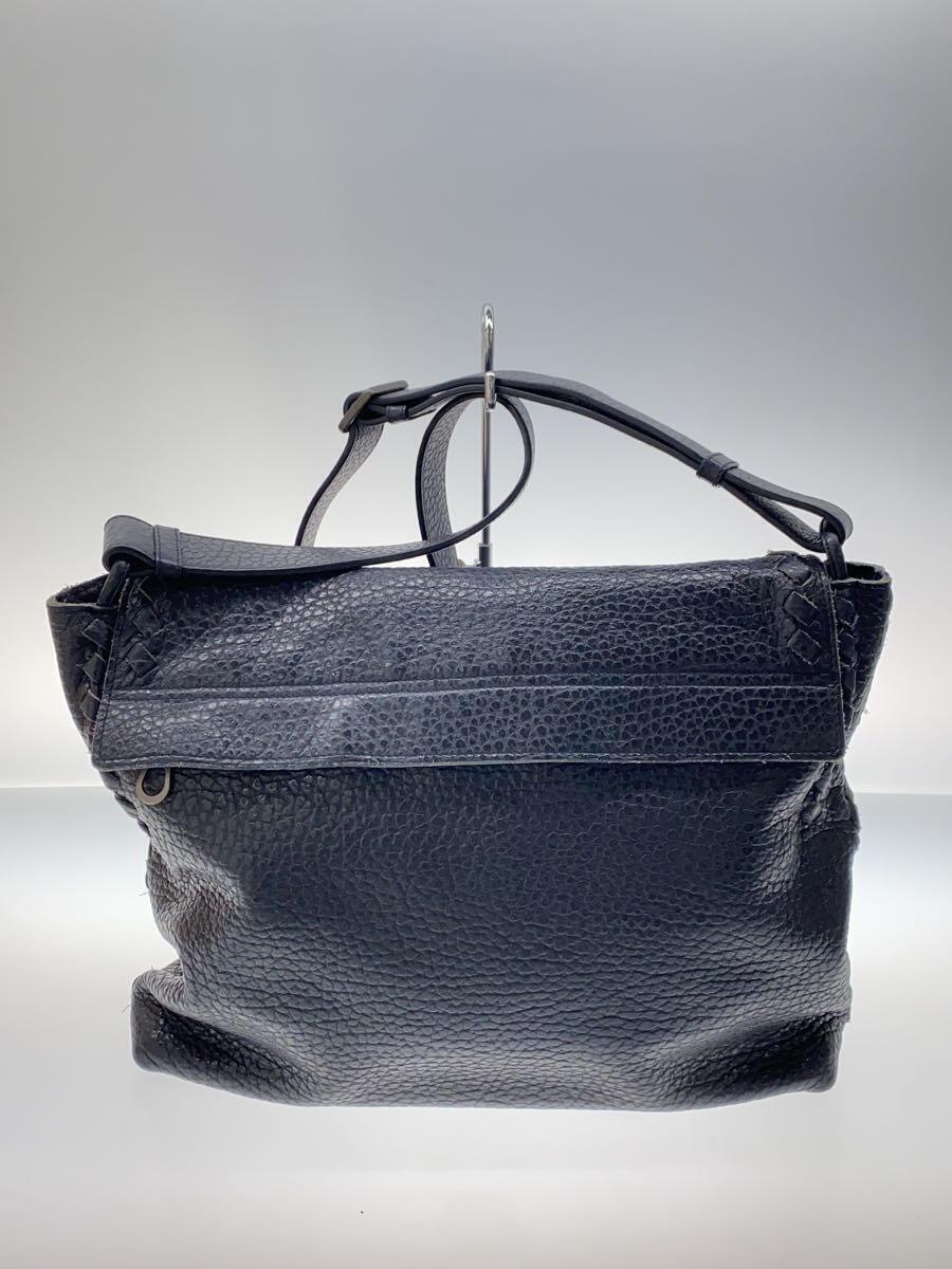 BOTTEGA VENETA◆ショルダーバッグ/レザー/NVY/221065_画像3