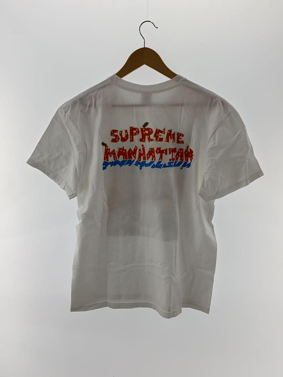 Supreme◆Tシャツ/M/コットン/WHT/manhattan tee_画像2